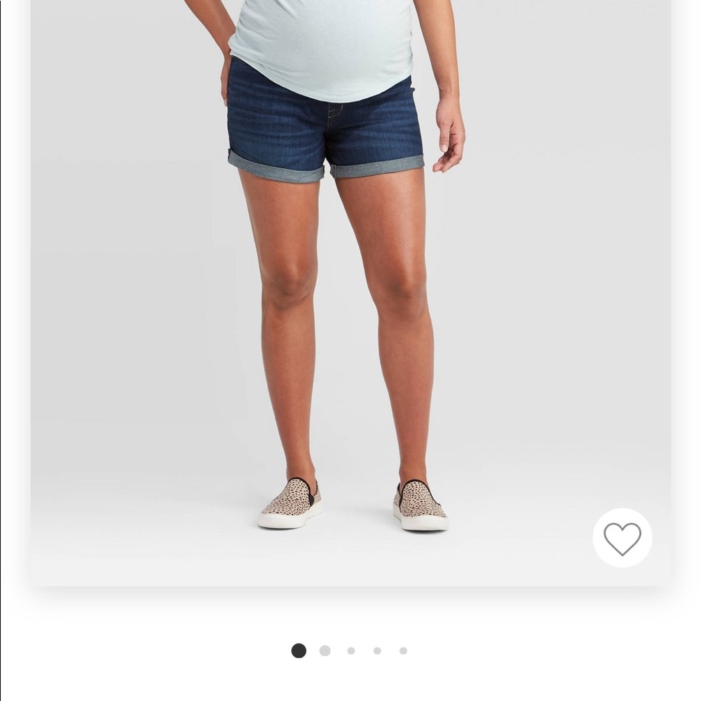 Liz Lange maternity midi jean shorts